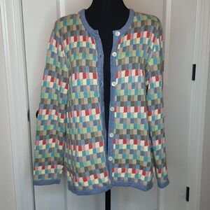 Appleseed's Geometric Knit Cardigan Sweater